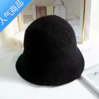 SUNTEK春秋渔夫帽呢盆帽女韩版冬季潮日系洋气百搭毛线针织水桶帽子