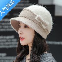 SUNTEK冬季帽子女加绒保暖针织毛线帽秋冬天老太太加厚防寒中老年妈妈帽