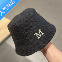SUNTEK香港潮牌2021秋季网红休闲M字母水桶渔夫帽女显脸小日系百搭盆帽