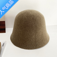 SUNTEK潮牌色针织渔夫帽子女秋冬水桶帽黑色显脸小大头围网红盆帽