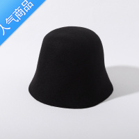 SUNTEK色呢水桶帽子女秋冬日系韩版盆帽网红款乞丐灯罩毛呢渔夫帽