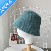 SUNTEK秋冬盆帽小众韩版潮水桶遮脸渔夫帽子女日系保暖百搭毛线帽显脸小