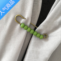 SUNTEK绿菩提别针胸针女款胸花 披肩扣 配大衣 毛衣文艺范手工饰品配饰
