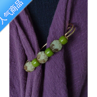SUNTEK莲花绿菩提别针 胸针 女款胸花 披肩扣 配大衣 毛衣 手工饰品