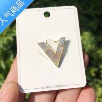 SUNTEK字母胸针女胸花防走光领口装饰小别针固定衣服开衫毛衣扣领针配饰