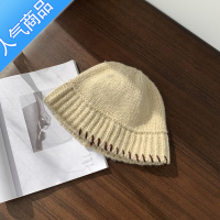 SUNTEK]秋冬天保暖针织渔夫帽女百搭网红防寒毛线水桶盆帽潮韩版