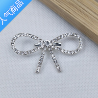 SUNTEK新款个性超闪水钻精致小蝴蝶结胸针女连衣裙装饰百搭气质别针配饰