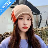 SUNTEK帽子女秋冬堆堆毛线帽冬天冬帽时尚洋气2021秋天针织帽月子帽