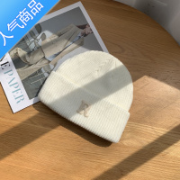 SUNTEK 时尚字母毛线帽女学生秋冬百搭保暖针织瓜皮帽潮