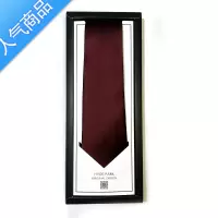 SUNTEK海德公园色伴手礼盒勃艮第红结婚婚礼新郎伴郎团暗酒红男士领带