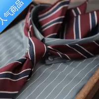 SUNTEK礼盒装赠方巾 高级感酒红绅士商务领带男 婚礼结婚年会8CM新郎