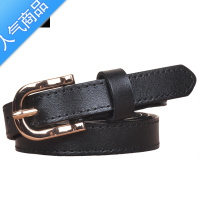 SUNTEK新品女士腰带头层细窄版皮带女简约百搭韩版时尚通用文艺
