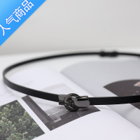 SUNTEK小众设计百搭时尚腰带女士装饰韩版皮带时髦对扣可调节细腰封