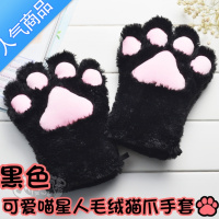 SUNTEK熊爪猫爪肉垫兽爪手套暴爪熊掌女士可爱冬季保暖半指cos日系可爱1