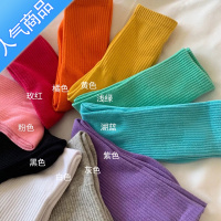 SUNTEK袜子女韩版中筒长筒袜男女运动长袜日系ins学院风色袜子男中筒