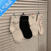 SUNTEK中筒袜女ins潮韩国网红中薄款透气简约可爱日系学生长筒袜子秋夏