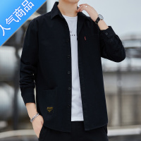 SUNTEK工装衬衫男士春秋季新款长袖衬衣港风痞帅夹克休闲宽松版外套