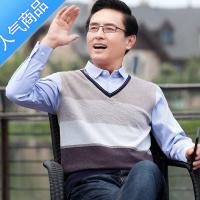 SUNTEK假两件薄款中老年男士长袖衬衫爸爸春秋装上衣中年男装40岁50衬衣