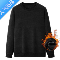 SUNTEK中老年毛衣男秋冬季加绒加厚保暖针织打底衫圆领春秋大码爸爸男装