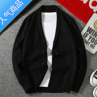 SUNTEK2021春秋季新款男士针织开衫外套上衣针织衫外穿潮流商务毛衣男装