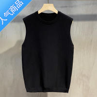 SUNTEK2021年春秋新款男士无袖毛衣背心打底衫圆领针织韩潮马甲上衣服冬