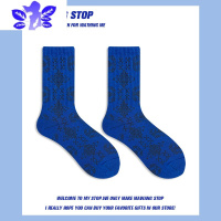 Ideamini [MAWANG]AF1袜子复古个性中筒袜潮牌街头滑板嘻哈男女长袜袜子