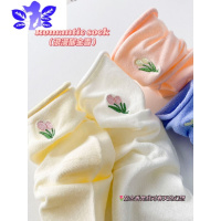 Ideamini 小花袜子女中筒袜春夏季ins潮网红日系可爱卷边薄款夏天长袜袜子