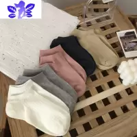 Ideamini 袜子女休闲短袜可爱学院风百搭低帮短筒袜ins春夏纯色运动短袜子袜子