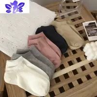 Ideamini 袜子女休闲短袜可爱学院风百搭低帮短筒袜ins春夏纯色运动短袜子袜子