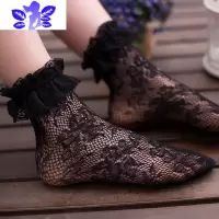 Ideamini 21新款蕾丝花边短袜春秋镂空日系韩版淑女织花短袜公主袜堆堆袜袜子