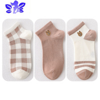 Ideamini 袜子女短袜春夏季薄款日系可爱小熊ins潮春秋季运动短款学生袜子