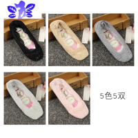 Ideamini蕾丝船袜女防滑花边短袜韩国硅胶单鞋浅口防掉跟隐形床袜子女袜子