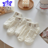 Ideamini可爱刺绣袜子女短袜ins潮夏季薄款日系卡通麻花低帮短筒船袜袜子