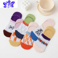 Ideamini袜子女船袜夏季薄款透气棉袜玻璃丝浅口女袜日系可爱短筒隐形袜袜子
