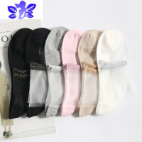 Ideamini6双装袜子女中筒袜玻璃丝棉底防滑短丝袜夏季薄款透明水晶袜袜子