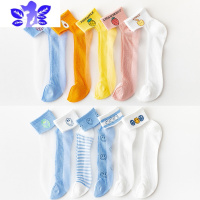 Ideamini袜子女夏季薄款玻璃丝水晶袜日系可爱卡通浅口短袜学生低帮XC袜子