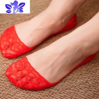 Ideamini结婚红袜子男女情侣袜大红色浅口隐形船袜长短筒喜庆用品袜子
