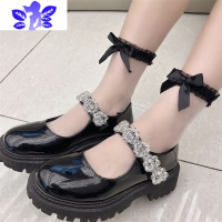 Ideamini人美袜子野玻璃丝蝴蝶结短袜夏季超薄甜美黑白色透气少女透明丝袜袜子