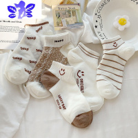 Ideamini字母短袜子女春夏季薄款ins潮韩版可爱日系低帮浅口船袜袜子