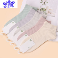 Ideamini女士春夏浅口低帮船袜短袜双针舒适休闲女短筒薄款四季运动袜袜子