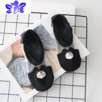 Ideamini日单夏季卡通女士成人隐形低帮小熊小猫丝袜水晶隐形船袜玻璃袜袜子