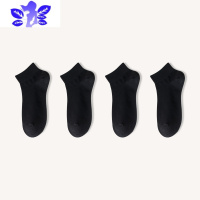Ideamini袜子女士低帮短袜纯色棉莫代尔黑色夏季薄款春秋冬夏季船袜袜子