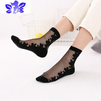 Ideamini袜子女秋冬款玻璃丝袜短黑色袜子女中筒棉底丝袜肉色厚丝袜袜子