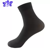 Ideamini丝袜男薄款夏季正装锦纶运动丝袜黑色冰丝袜超薄中筒商务男士袜子