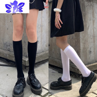 Ideamini白色天小腿袜丝袜中筒女夏季薄款潮长筒jk春秋半筒日系黑