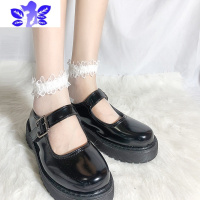 Ideamini每满300减-30白蕾丝水晶花边短袜中筒纯欲风搭配玛丽珍鞋JK袜子女袜子