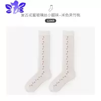 Ideamini小腿袜夏季薄款女白色jk蕾丝长筒袜丝袜洛丽塔及膝