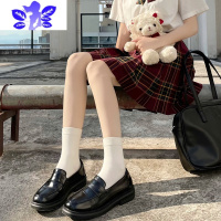 Ideamini白色女中筒袜日系春秋冬可爱长筒小腿袜jk制服堆堆袜短袜丝袜
