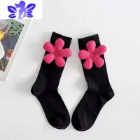 Ideamini夏薄可拆卸立体粉花朵堆堆袜显瘦ins潮网红中长筒小腿女丝袜