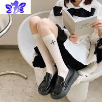 Ideamini网红同款小腿袜女春夏薄中筒袜莫代尔竹纤维及膝袜ins潮黑白长袜丝袜
